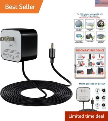 High-Quality 5Ft Power Adapter for Echo Dot, Show 5, Spot, and Kids Edition