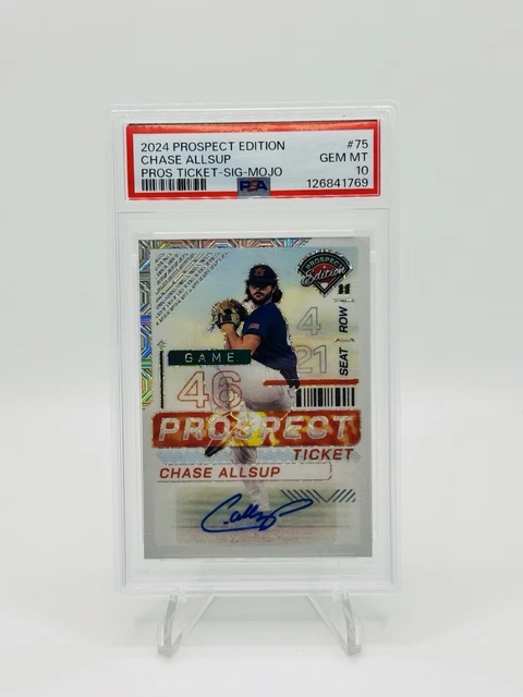 2024 Panini Prospect Edition Chase Allsup Mojo #75 Auto /25 PSA 10 Ticket