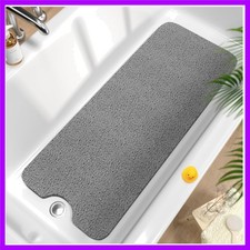 Non Slip Bathtub Mat 40 x 16 Inch, Extra Long Bath Mat for Tub, Soft PVC Loof...