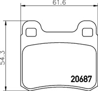 Bremsbelagsatz Scheibenbremse Hella Pagid 8DB 355 007-351 FüR Klasse Mercedes