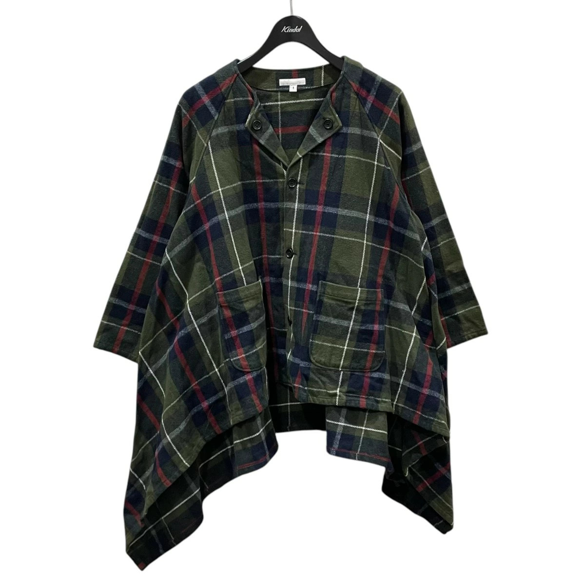Used Engineered Garments Check Pattern No Collar … - image 1
