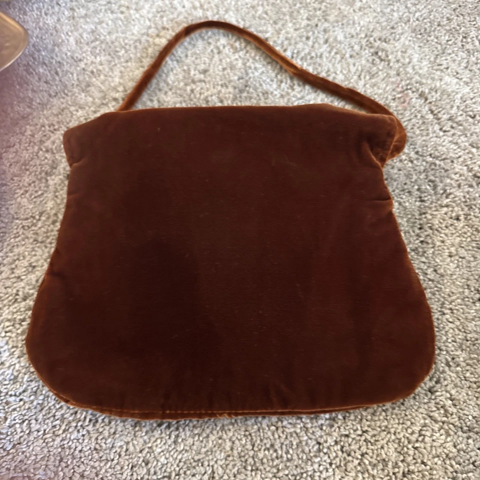 Bolso de mano vintage de terciopelo Knapp Sacs of California años 70 Foto 2 de 4