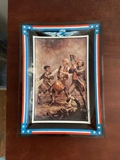 (2) THE SPIRIT OF `76 1876  AM Willard Picture on Ceramic Or Glass Ashtray 