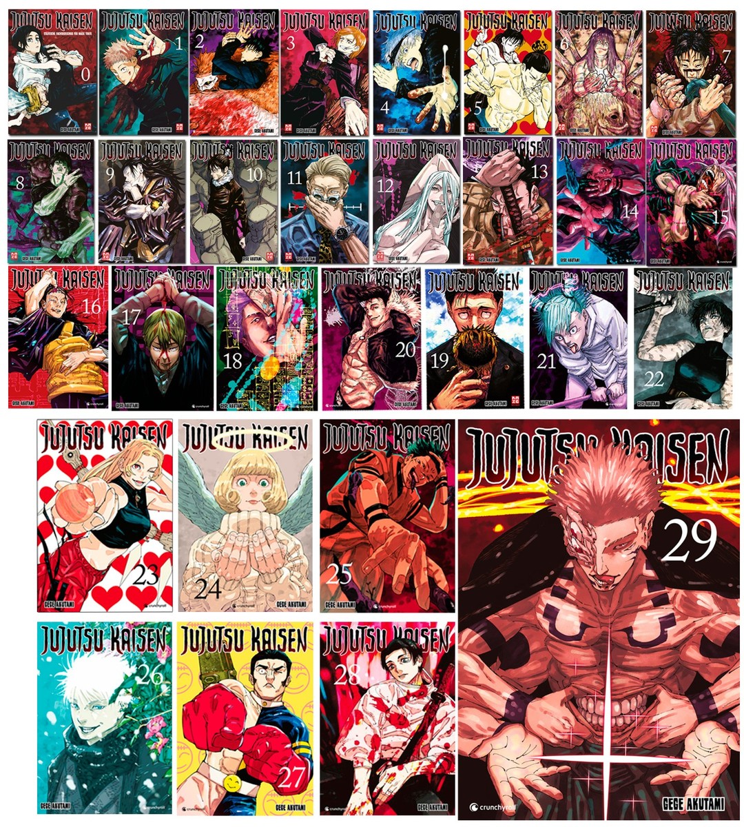 Jujutsu Kaisen Volumen 0-29 a elegir | Gege Akutami | Crunchyroll | Nuevo