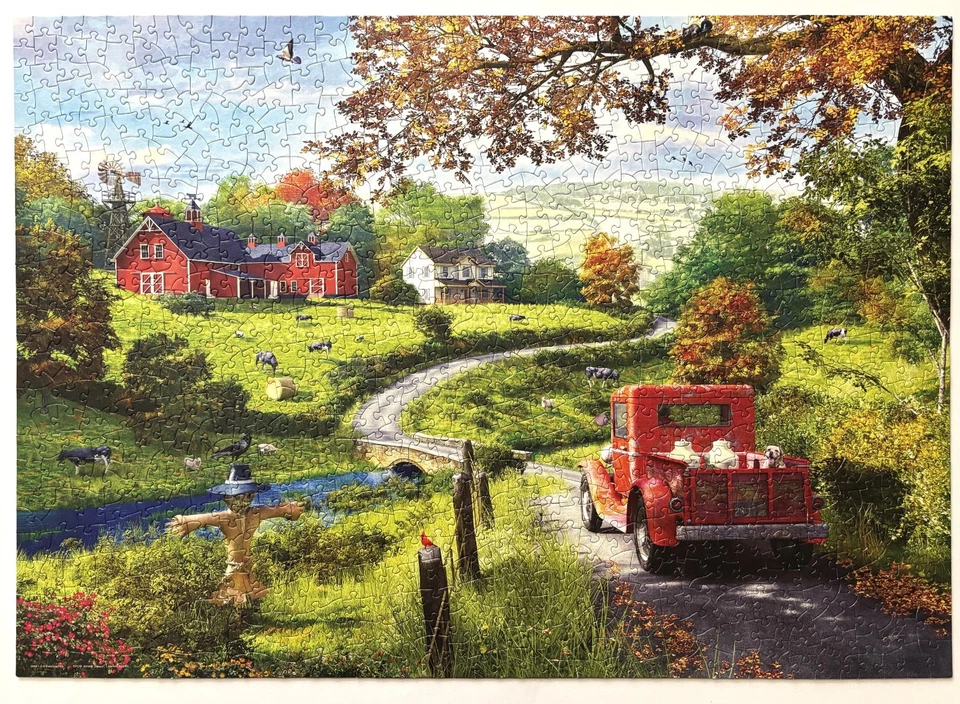 Eurographics 1000 Piece Jigsaw Puzzle Country Drive Complete VGC - Image 2 of 4