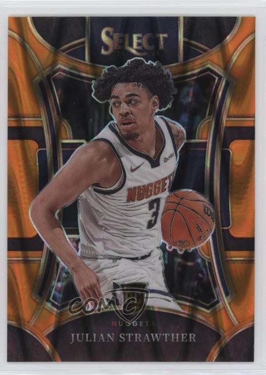 2023-24 Panini Select Orange Tectonic Prizm Julian Strawther #318 Rookie RC 0w30