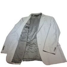 Jos A Bank Traveler Blazer Men 42L Tailored Fit Wool Check Sport Coat Jacket