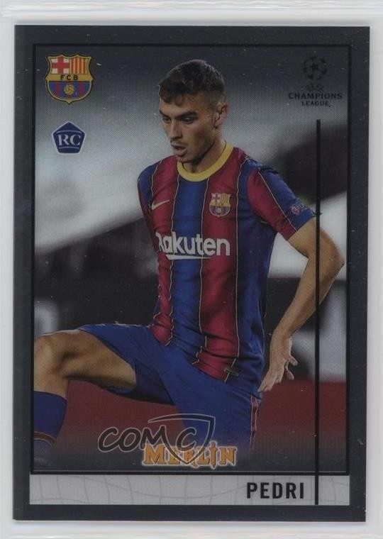 2020-21 Topps Merlin Collection Chrome UCL Pedri #89 Rookie RC