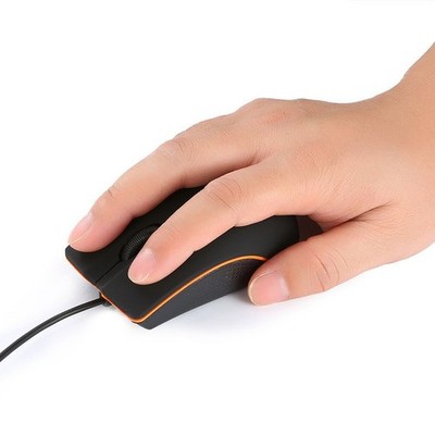 Kompakte kabelgebundene USB-Maus mit ergonomischem Design und optischem Gaming-S