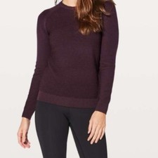 Lululemon Simply Wool Sweater Black Cherry size Small see measurements