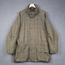 BARBOUR Jacket Mens L Large Berwick Endurance Green Derby Tweed Wool Shooting