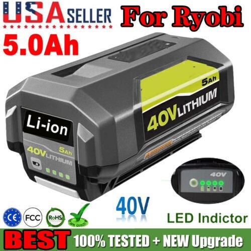 40V 5000mAh for Ryobi OP4050A Battery High Capacity OP4015 O