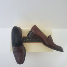 VTG Cole Haan Women  s Loafers Size 6.5 Brown Leather Slip-On Shoes "Marlene"