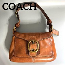 COACH 11427 Vintage Soho Flap Shoulder Hand Bag Brown Leather Women From Japan