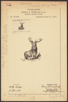 Photo:Henry K. Wampole & Co. for Elk Logo brand Mineral Spring Water