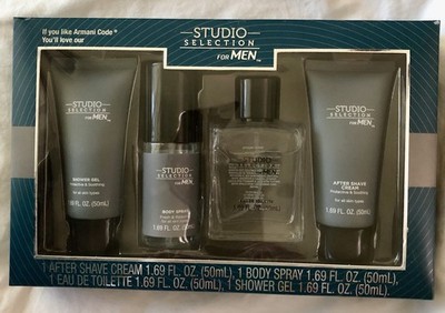 Studio Selection For Men Gift Set After Shave Cream, Spray, toilette, Shower Gel