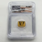 ND Liberty Bell Fantasy Gold Round ICG MS70 1/1000oz .999 Fine Fractional Bar