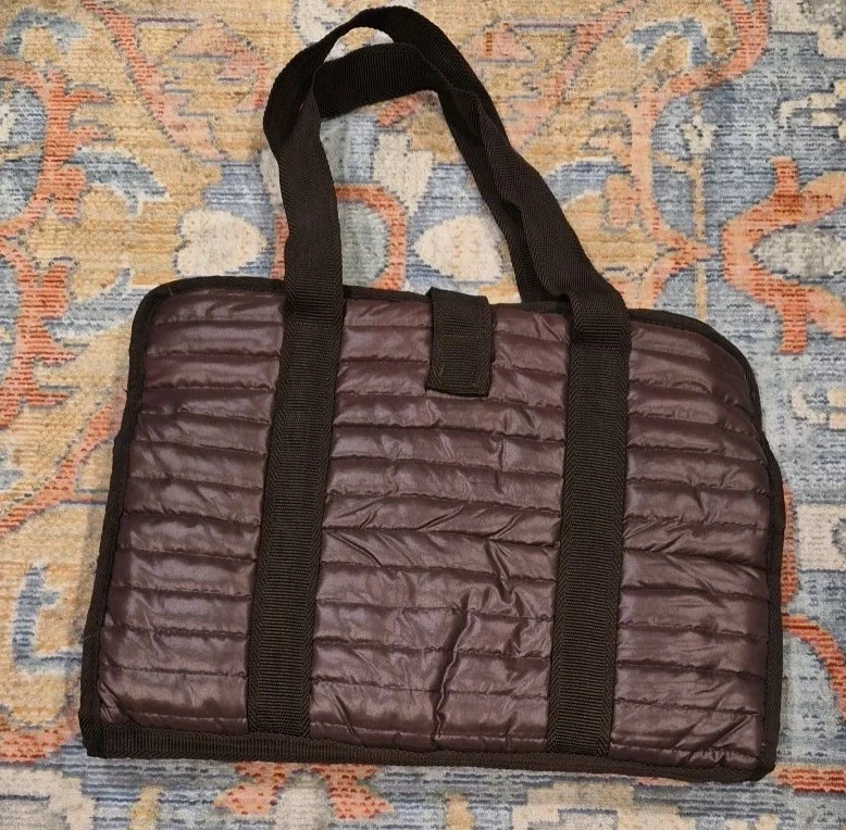 Bolsa de Viaje Stendhal Paris Marrón Acolchada Artículos de Aseo Maquillaje Doble Asa Plegable Foto 2 de 4