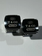 Tiffany & Co 925Ti Titanium Square w Galaxy finish in BLK Stamped NY T&Co 1837