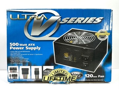 Ultra V Series ULT-500P ATX Computer Power Supply 500W