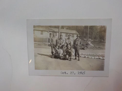 WW2 Photo Soldier In Military Jeep Rifle War Photograph World War Militaria WWII