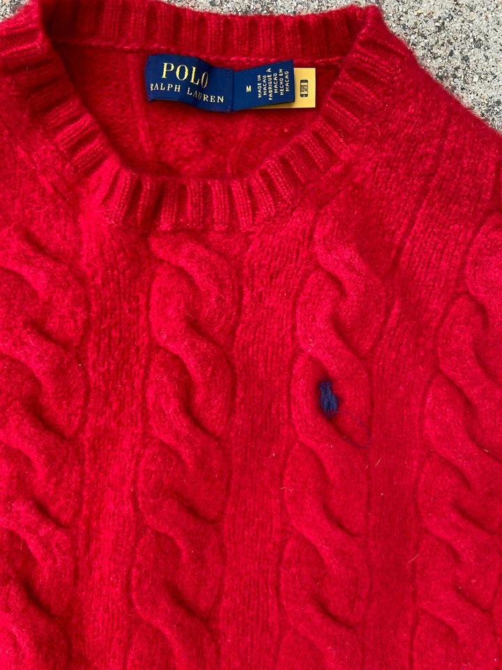 Polo Ralph Lauren Cashmere Cable Knit Sweater Medium Kids - Image 4 of 4