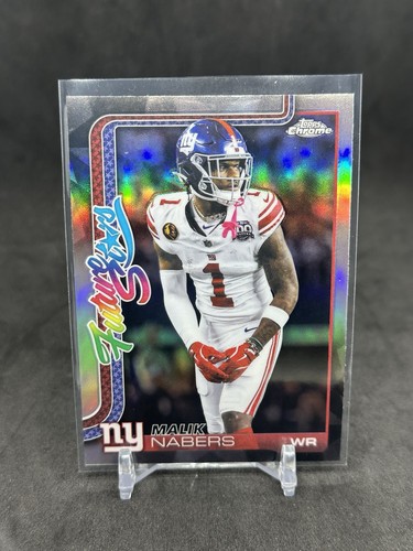 Malik Nabers 2025 Topps Chrome Future Stars Refractor #FS-8 Giants