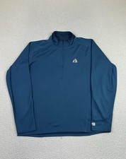 Eddie Bauer First Ascent Pullover Mens Medium Blue 1/4 Zip Long Sleeve Shirt