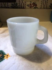 Vintage  Termocrisa  Milk Glass Coffee Cup Mugs Stackable