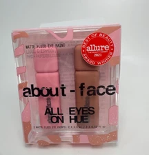 About Face All Eyes on Hue set Matte Fluid Eye Paints Liquid Eyeshadow NEW