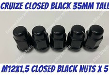 Black Alloy Wheel Nuts x 5 m12x1.5 Hyundia Coupe Dynasty Elantra Grandeur
