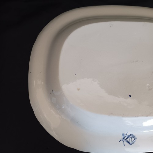 Gorgeous Vintage Ridgeway England BLUE WILLOW Large Serving Platter Semi China - Picture 11 of 17
