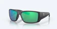 Costa Del Mar Blackfin Pro Matte Black/Green Mirror Polarized 580G Sunglasses
