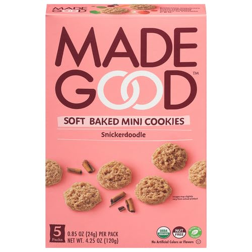 Snickerdoodle Soft Baked Cookies, Organic Snacks, 0.85Oz Each