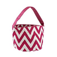 Childrens Fabric Bucket Tote Bag - Toys- Easter (blank Pink Chevron) Blank on sale Childrens Fabric Bucket Tote Bag - Toys- Easter (blank Pink Chevron) Blank on sale
