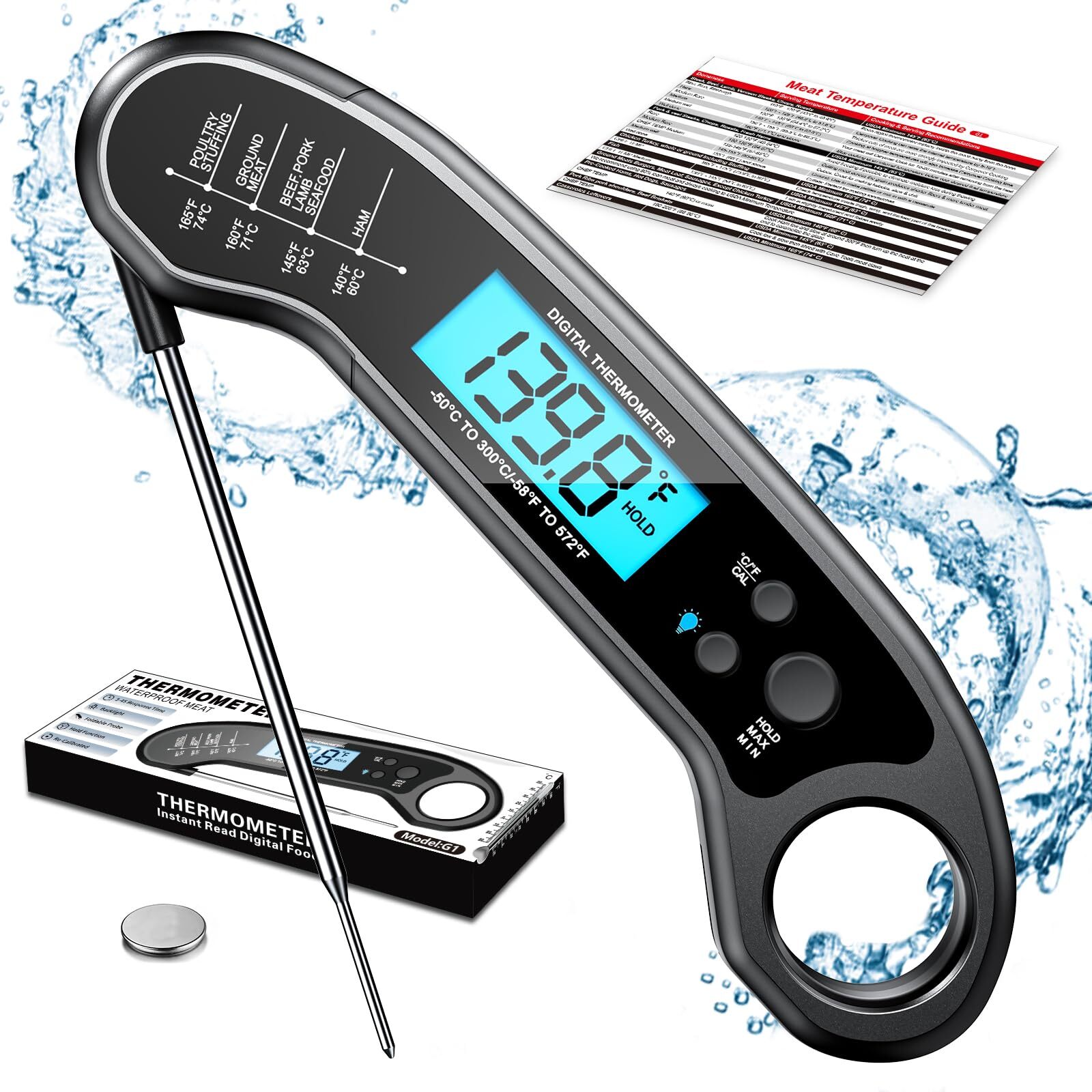 Meat Thermometer Digital, Instant Read Meat ThermometerI for Grill and Cookin...-image