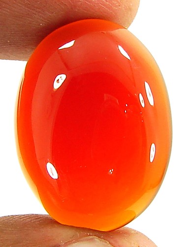 Cabochon En Pierre Cornaline - Rond 12 Mm - Orange Rouge - Neuf - EAN 7427039733397