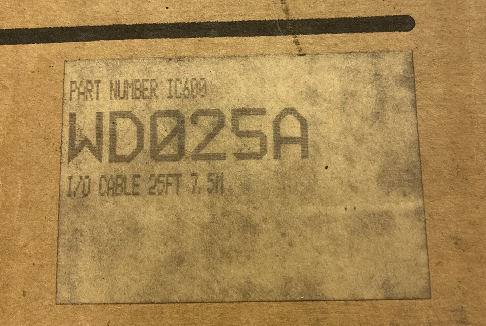 GE FANUC,IC600WD025A,EXPANSION RACK I/O CABLE 25FT NOS - Image 3 of 3