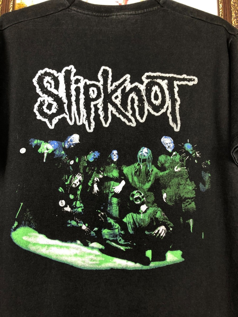 Vintage Slipknot Band Rock Tee Over Print Iowa Shirt Black Rare
