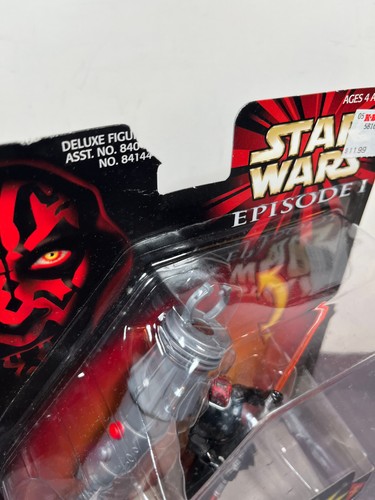 Star Wars Episode I Deluxe DARTH MAUL Lightsaber Battle Swing Figur 1998 Hasbro - Bild 5 von 9