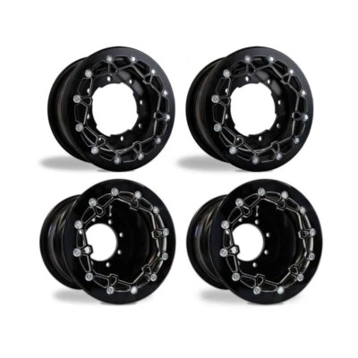 Raptor 700 660  Front Rear Wheels Beadlock 10x5 9x8 Crusher  Alba Racing BB41 - Bild 1 von 4