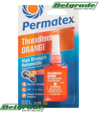 Permatex 25240 High Strength Removable Orange Threadlocker