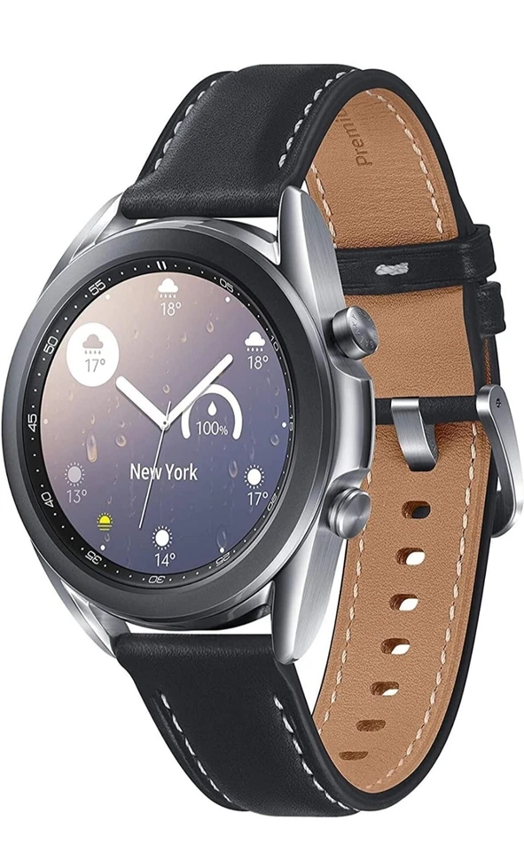 Samsung  Galaxy Watch 3 Black Leather Strap (Pre Owned) In Excellent Condition.  - Image 2 of 4