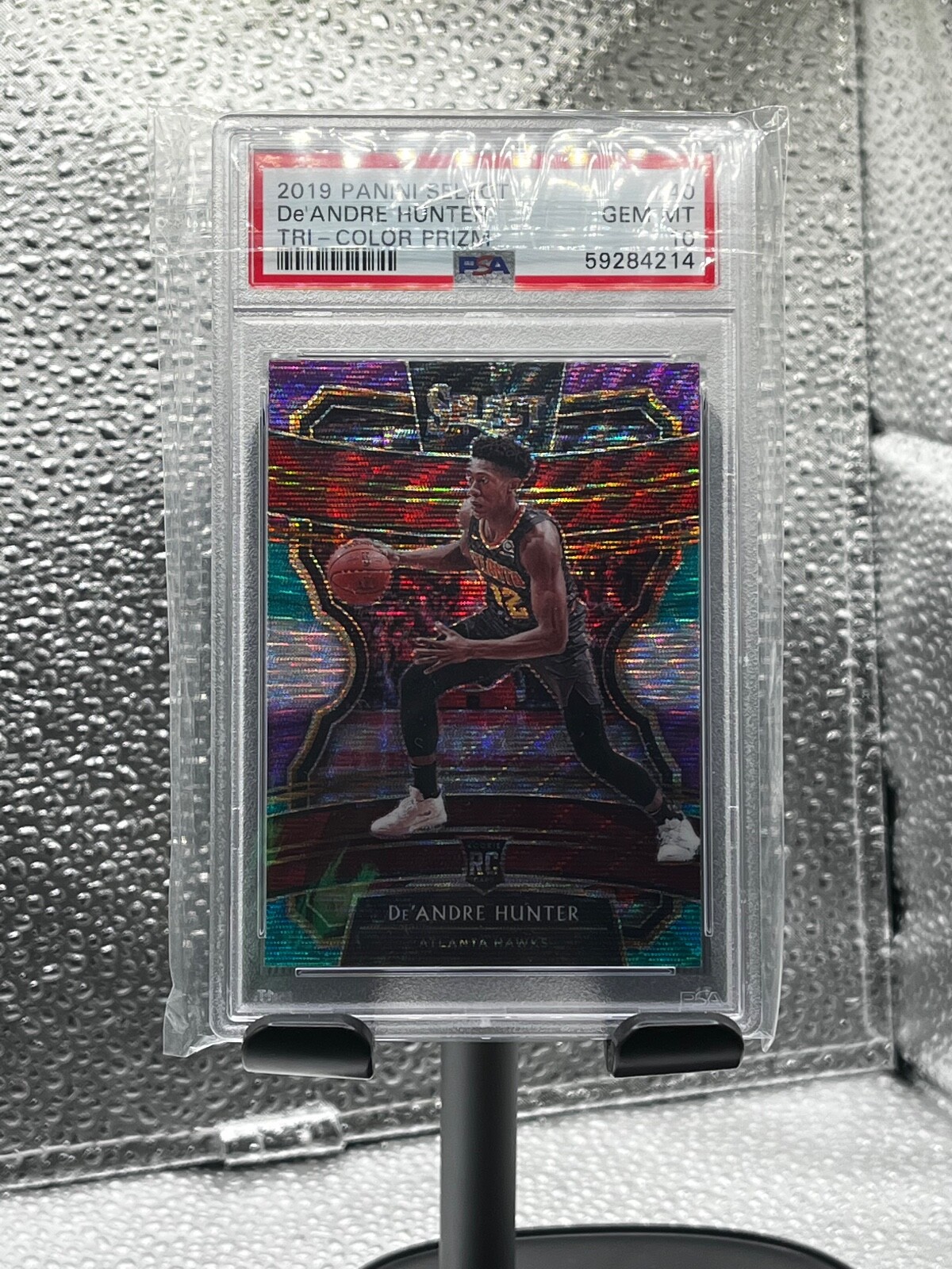 2019-20 De'Andre Hunter Select PRIZM Tri Color Concourse RC #40 📈📈 PSA 10
