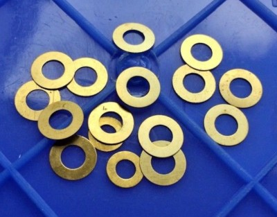 #ad 10 Pieces Folding Blade Handle Knife Brass Washers Shim custom Knife DIY 5 Sizes $11.49