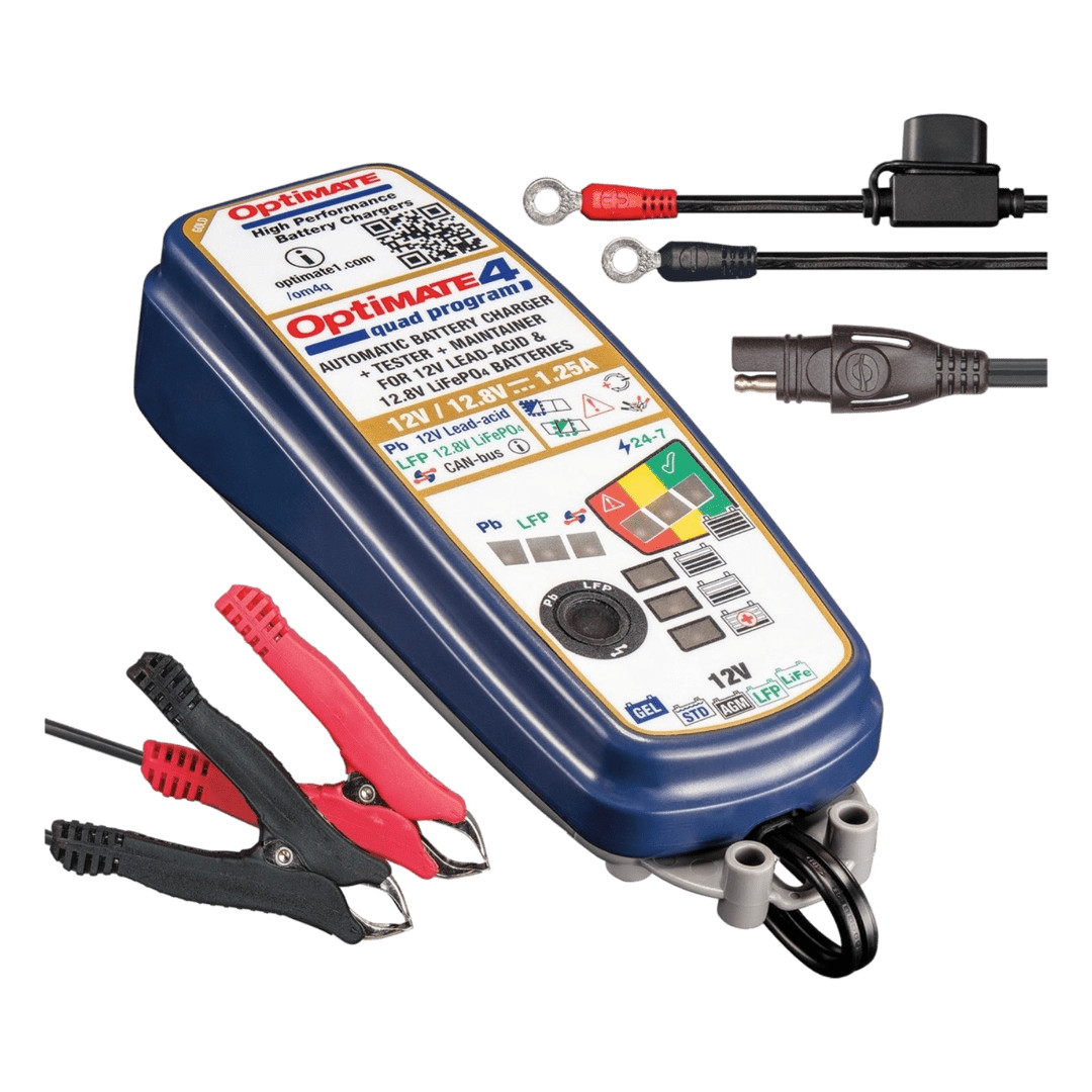 Optimate 2024/08 Batterieladegerät Optimate 4 Quad Programm 12v 1,25a, 4-60ah Agm / Gel / Std, 12,8/13,2v 2-15ah Lithium (lifepo4) Sae, Can-bus (el) - Ersetzt Tm340 - Bild 3