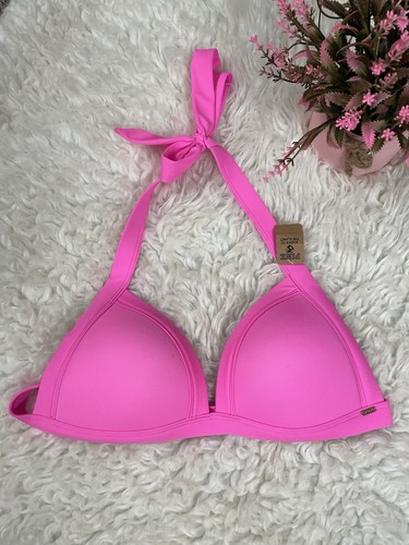 VICTORIA'S SECRET PINK SWIM SUIT TOP FULL COVERAGE PUSH UP PADS SIZE LARGE