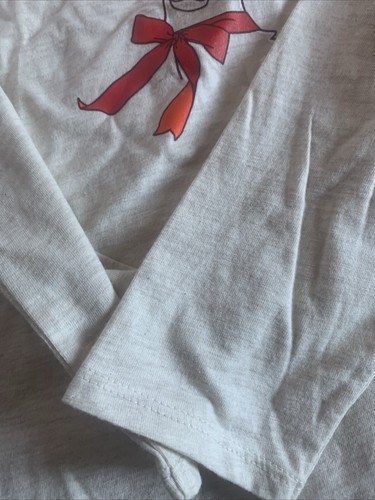 Cat & Jack Long Sleeve Deer Bows Shirt Size LG (10-12) OATMEAL COLOR Pullover - Picture 6 of 6