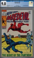 DAREDEVIL #52- CGC 9.0 VF/NM MARVEL COMIC-1969 BLACK PANTHER STORY