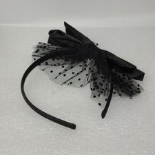 Girls Hair Headband Black W/ Bow
